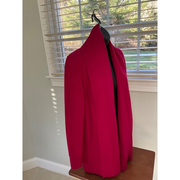Talbots Raspberry Pink Merino Wool Open Front Cardigan - Misses S - Picture 3 of 5